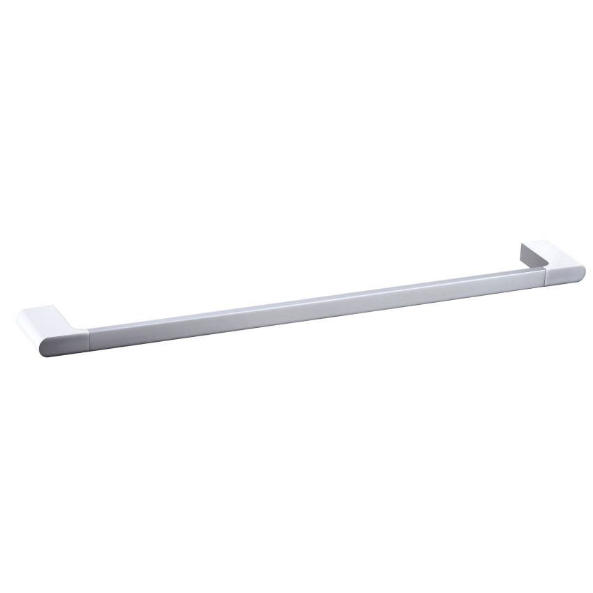 Cora Single Towel Rail 600 mm Chrome & White
