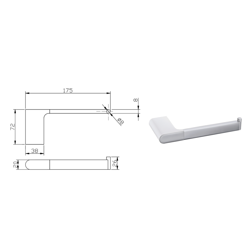 Cora Toilet Roll Holder Chrome