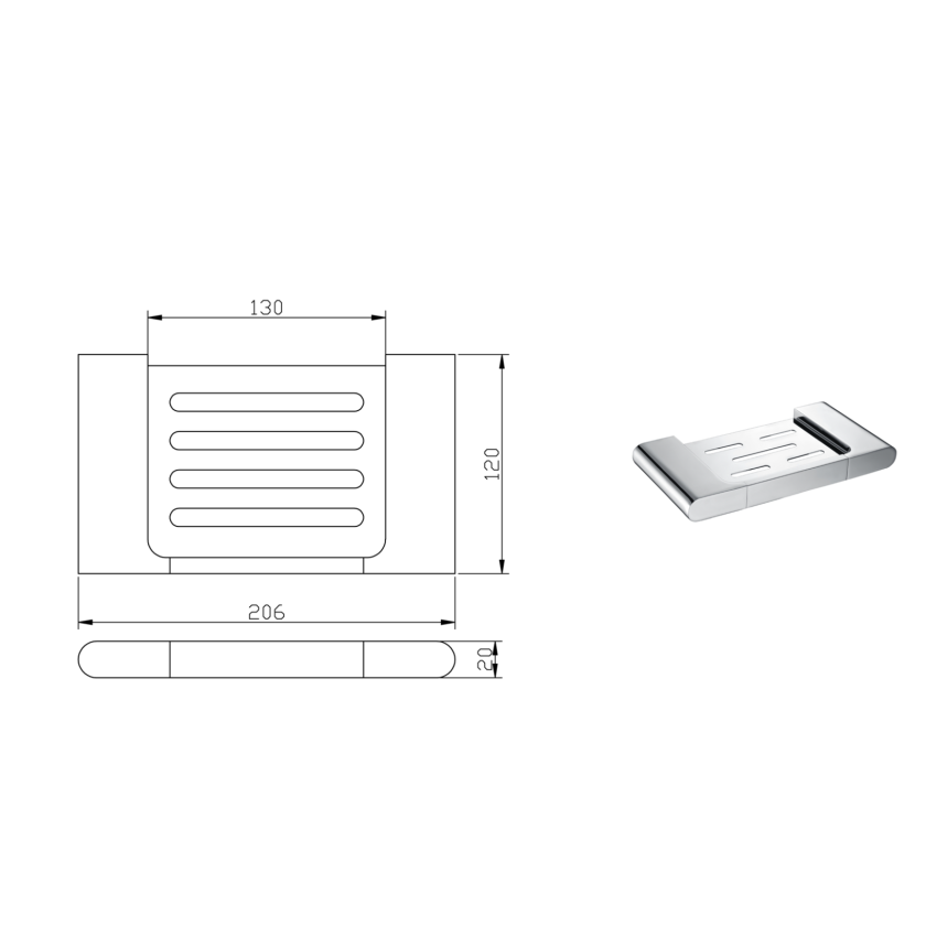 Cora Soap Holder Chrome