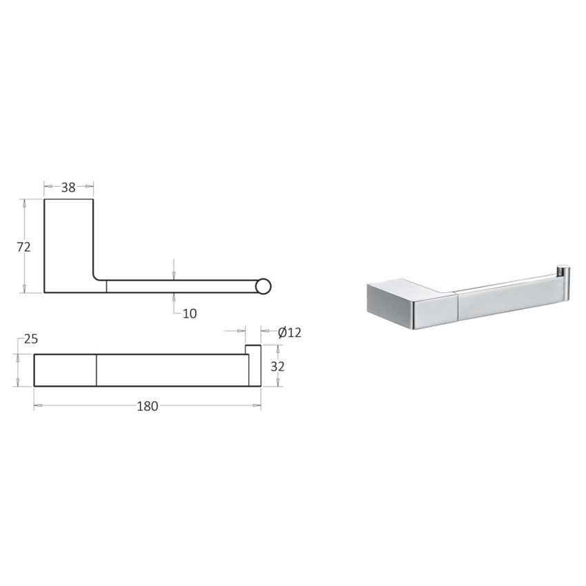 Ceram Toilet Roll Holder Chrome