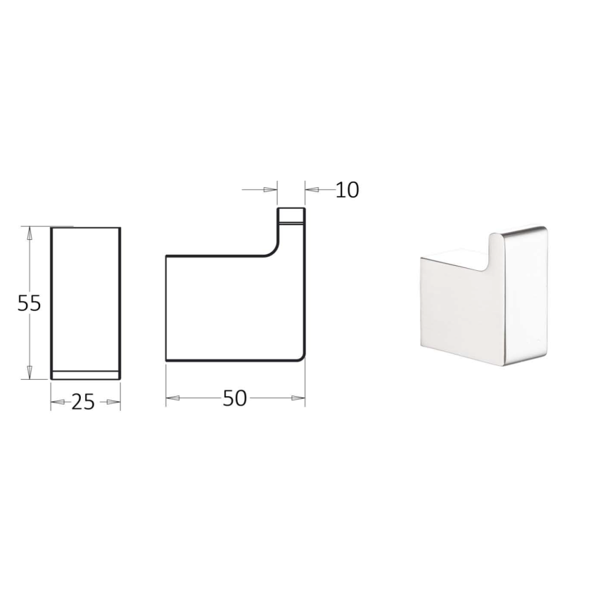 Ceram Robe Hook Chrome