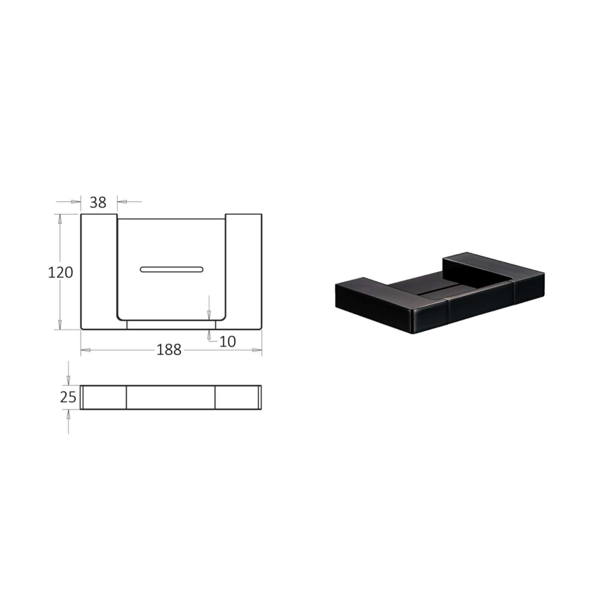 Ceram Soap Holder Matt Black