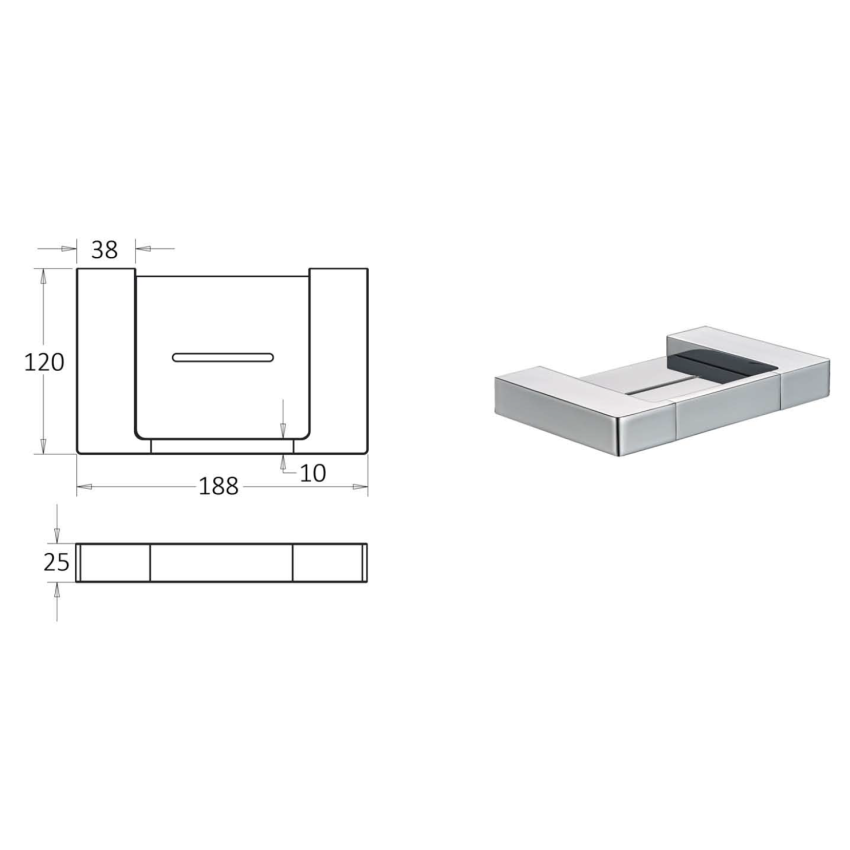 Ceram Soap Holder Chrome