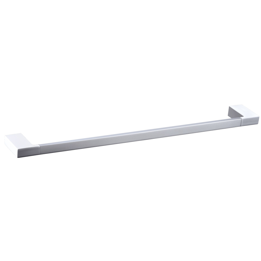 Eden Single Towel Rail 600 mm Chrome & White