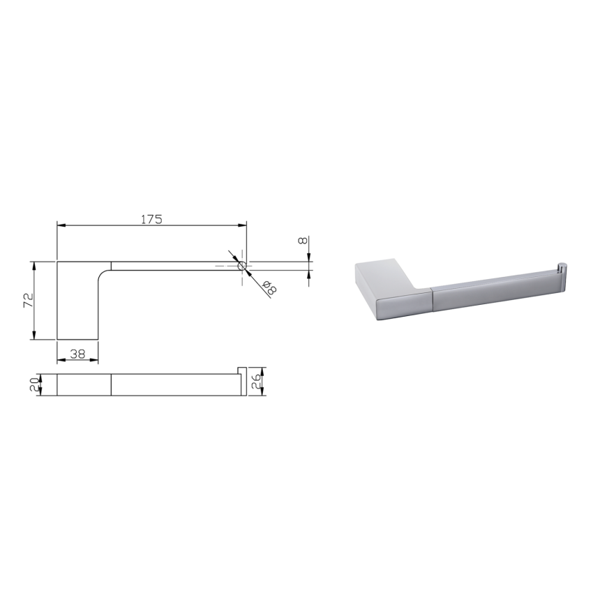 Eden Toilet Roll Holder Chrome