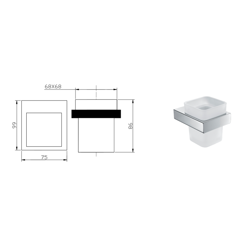 Eden Tumbler Holder Chrome