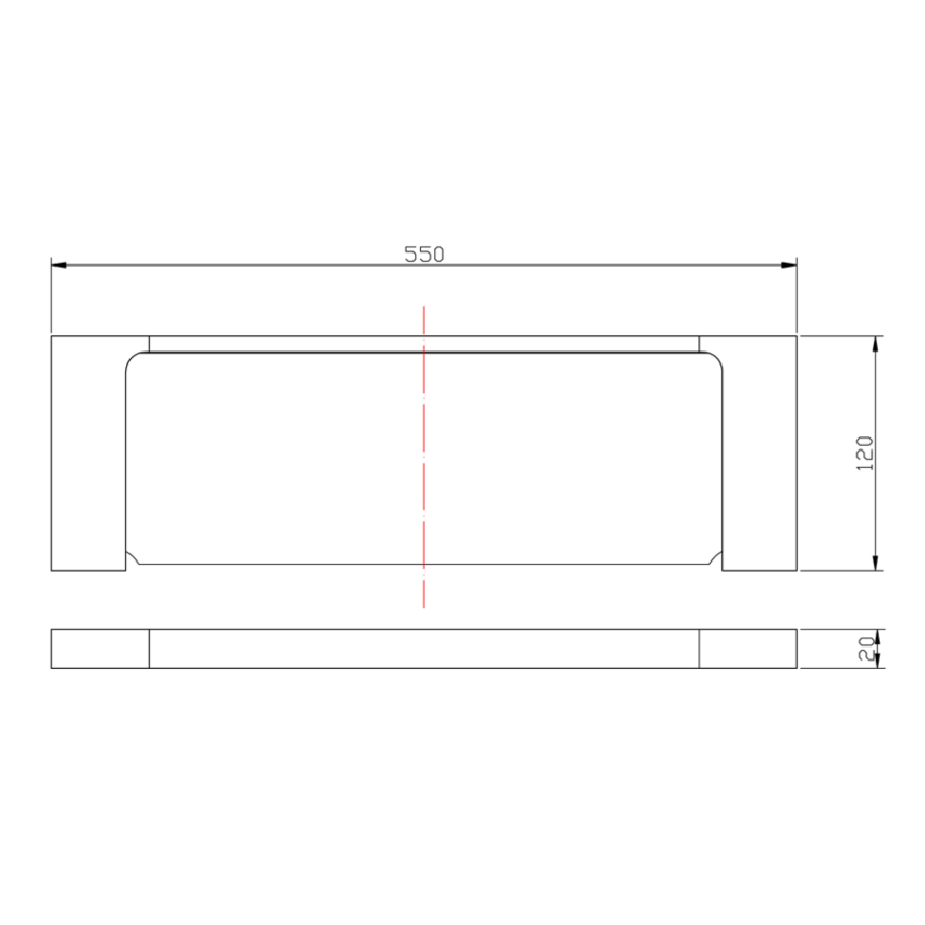 Eden Cosmetic Shelf Chrome & White