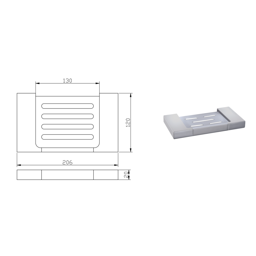 Eden Soap Holder Chrome