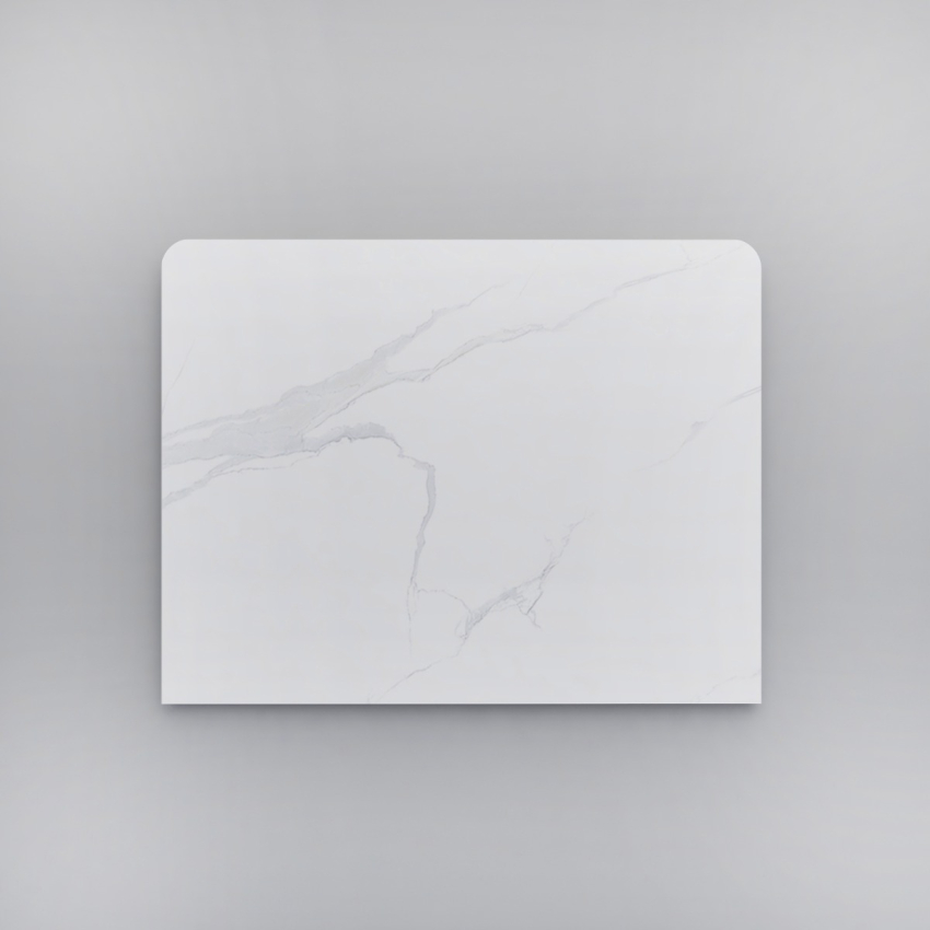 600mm White Marble Look Sintered Stone Top Benchtop
