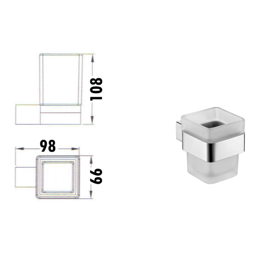 Rosa Tumbler Holder Mirror Polish