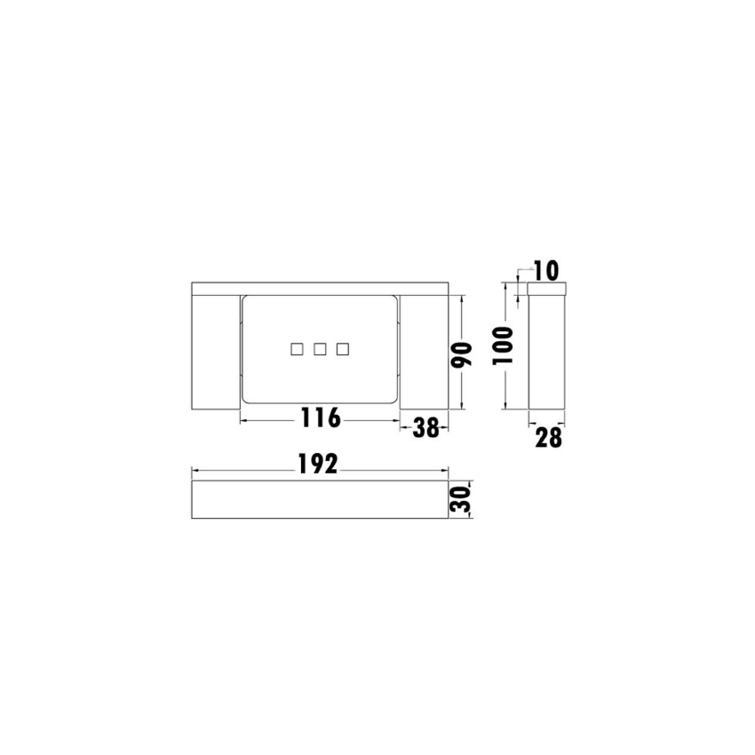 Rosa Metal Soap Holder Matt Black