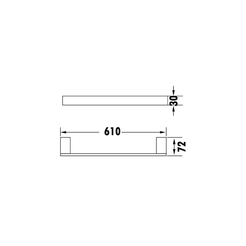 Rosa Towel Rail 610 mm Matt Black