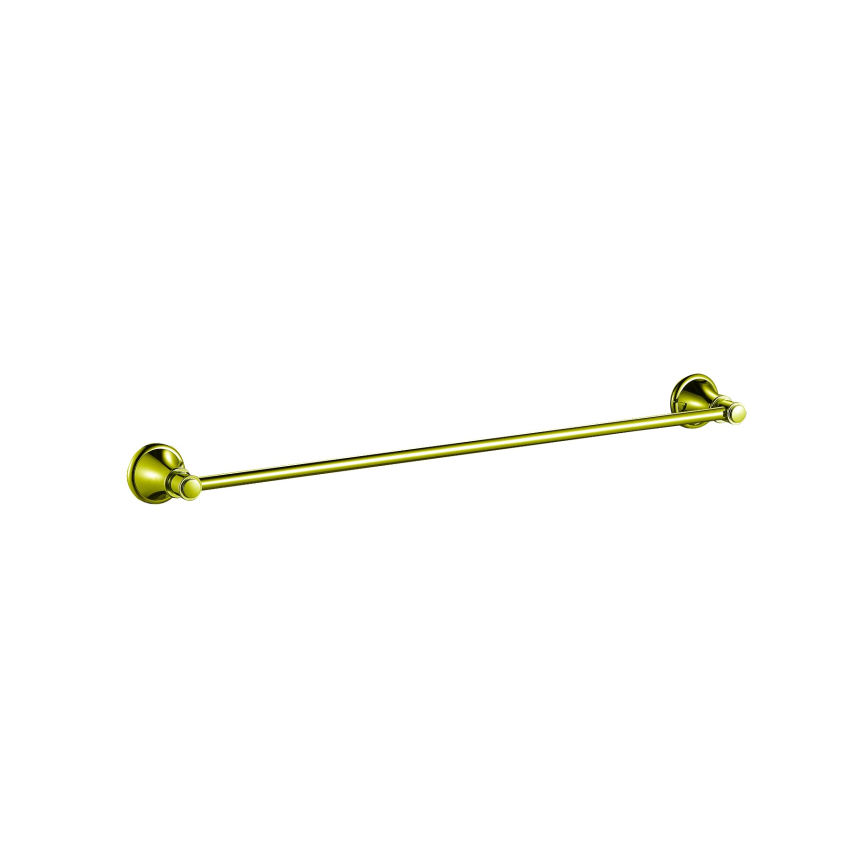 Clasico Single Towel Rail 800mm in Brushed Gold