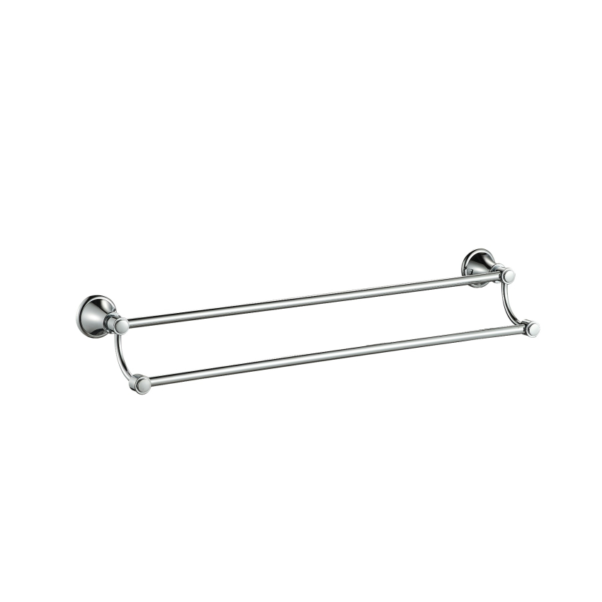 Clasico Double Towel Rail 800mm Chrome