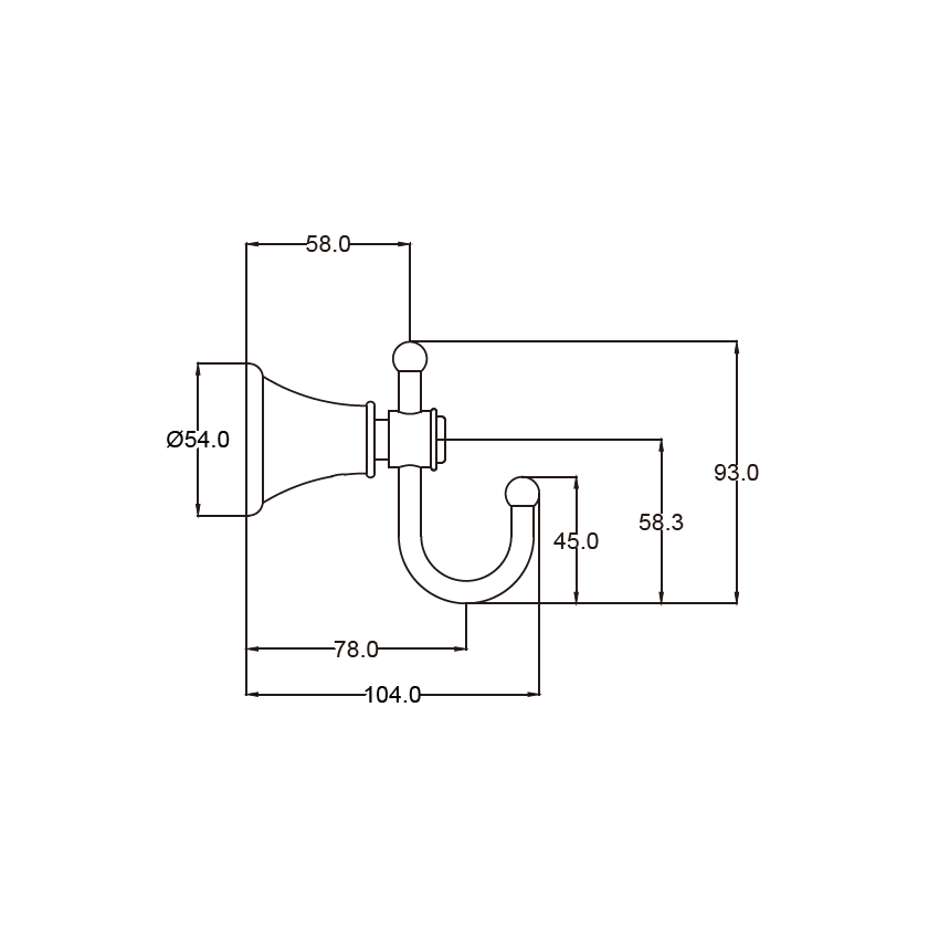 Clasico Robe Hook in Brushed Gold