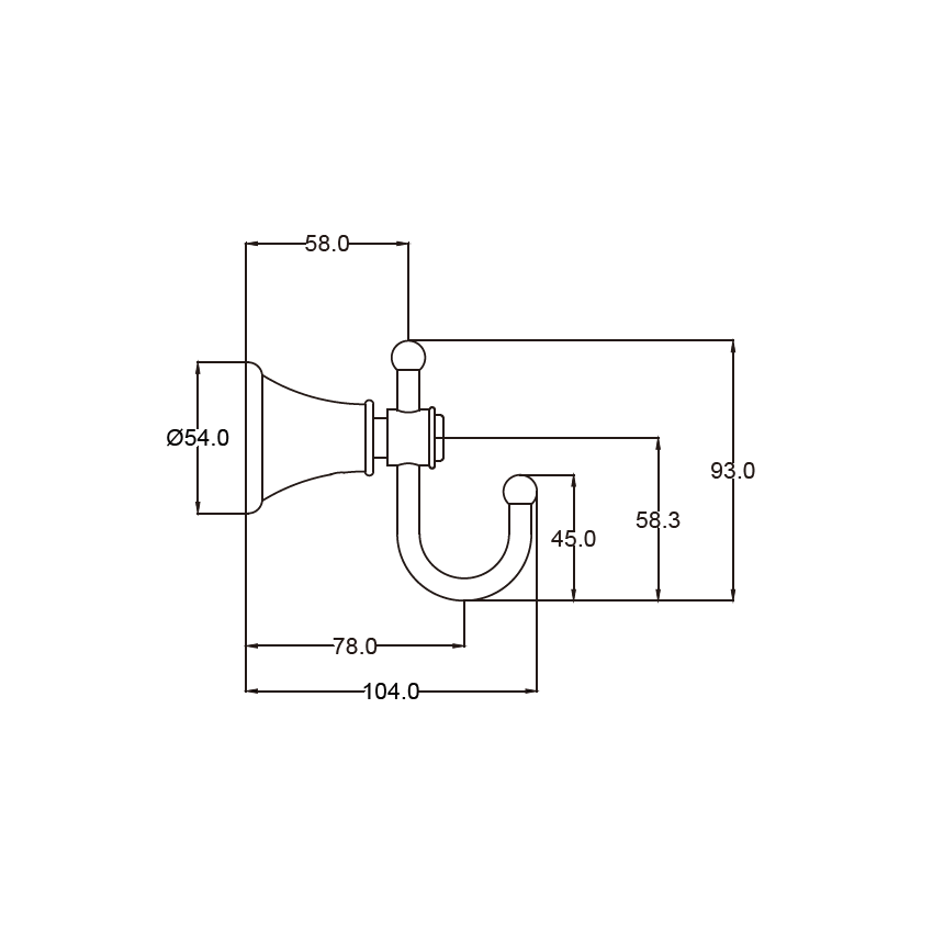 Clasico Robe Hook in Matt Black