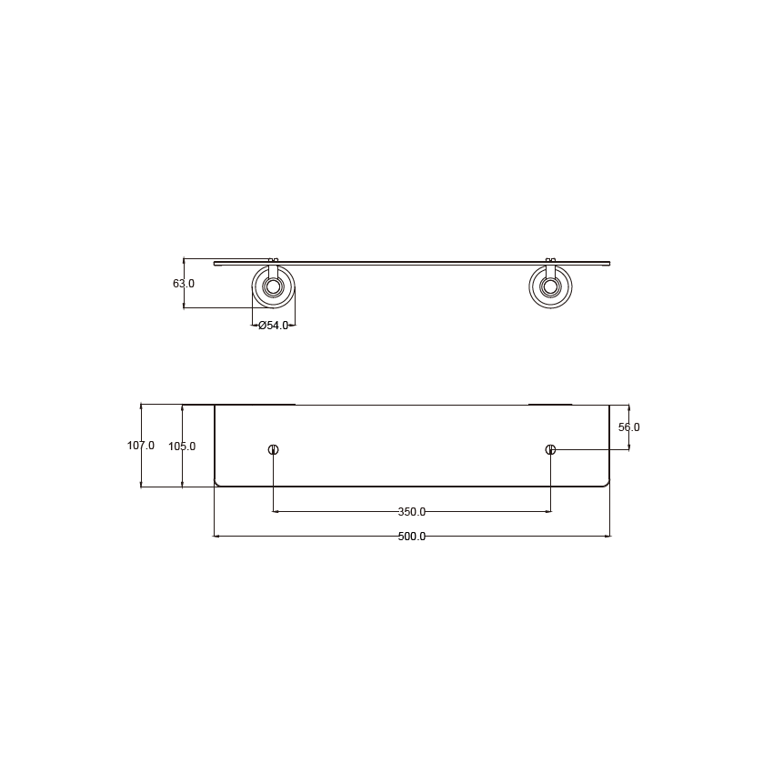 Clasico Glass Shelf Chrome
