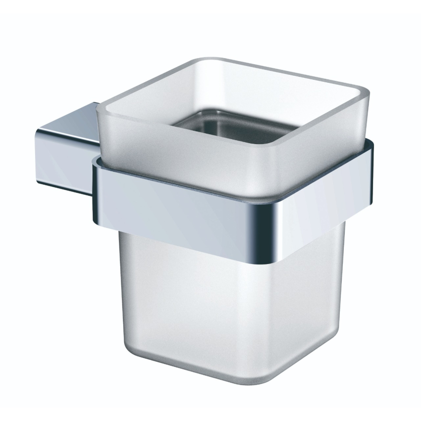 Aiko Square Tumbler Holder Chrome