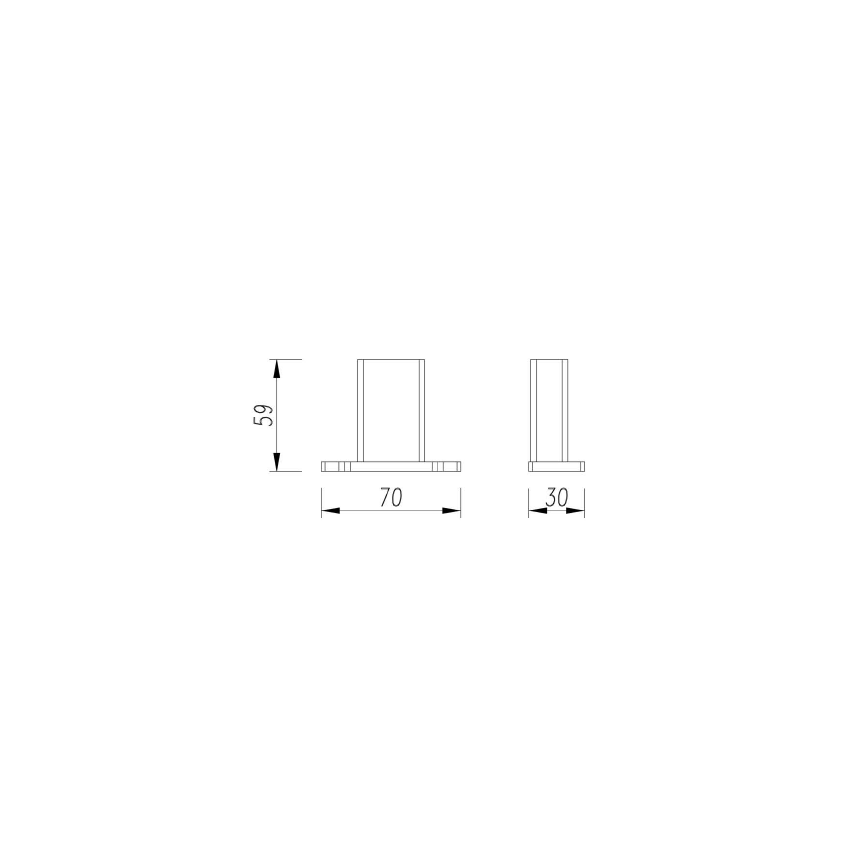 Aiko Square Double Robe Hook Chrome