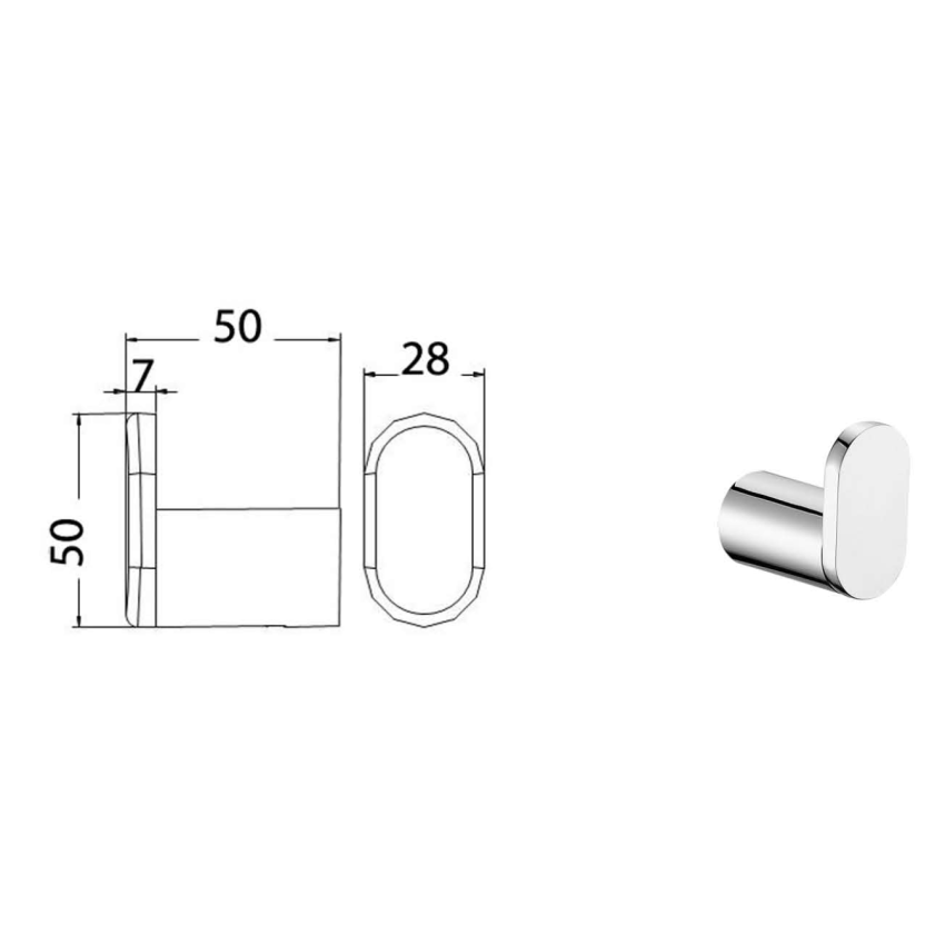 Dove Robe Hook Chrome