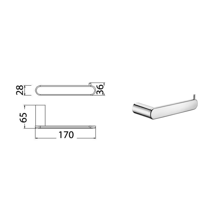 Dove Paper Holder Chrome