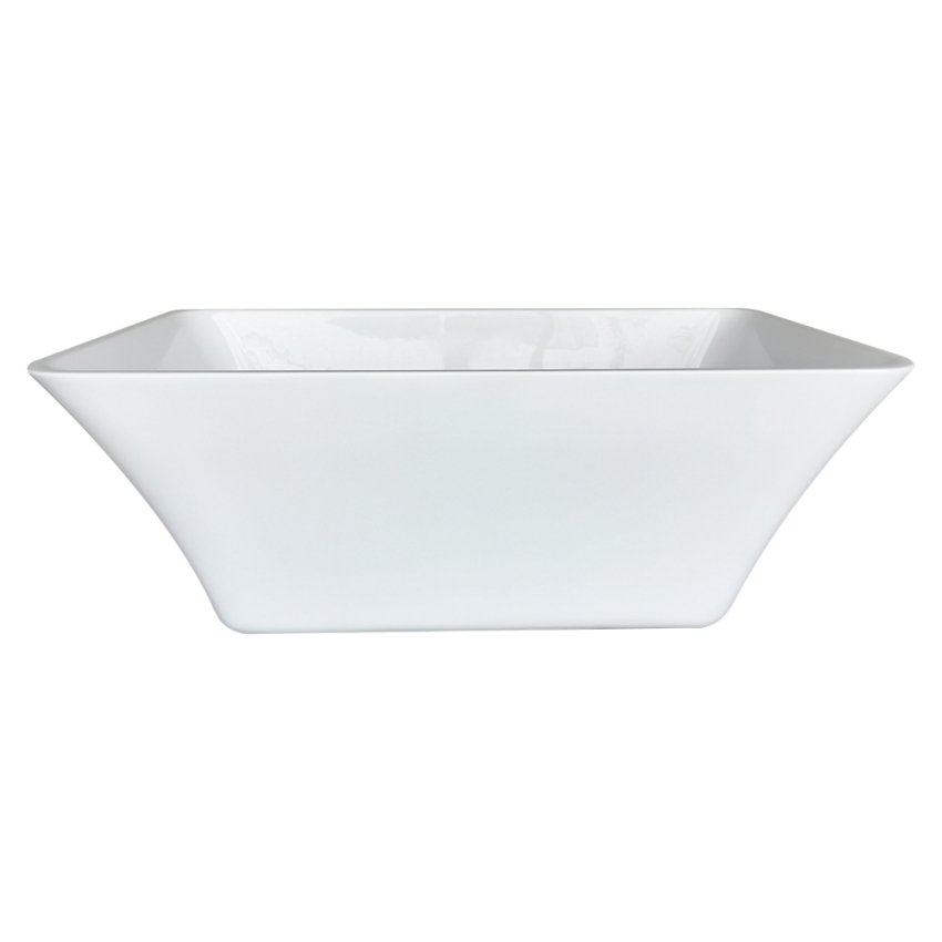 1500mm Rectangle Gloss White Acrylic Free Standing Bathtub No Overflow