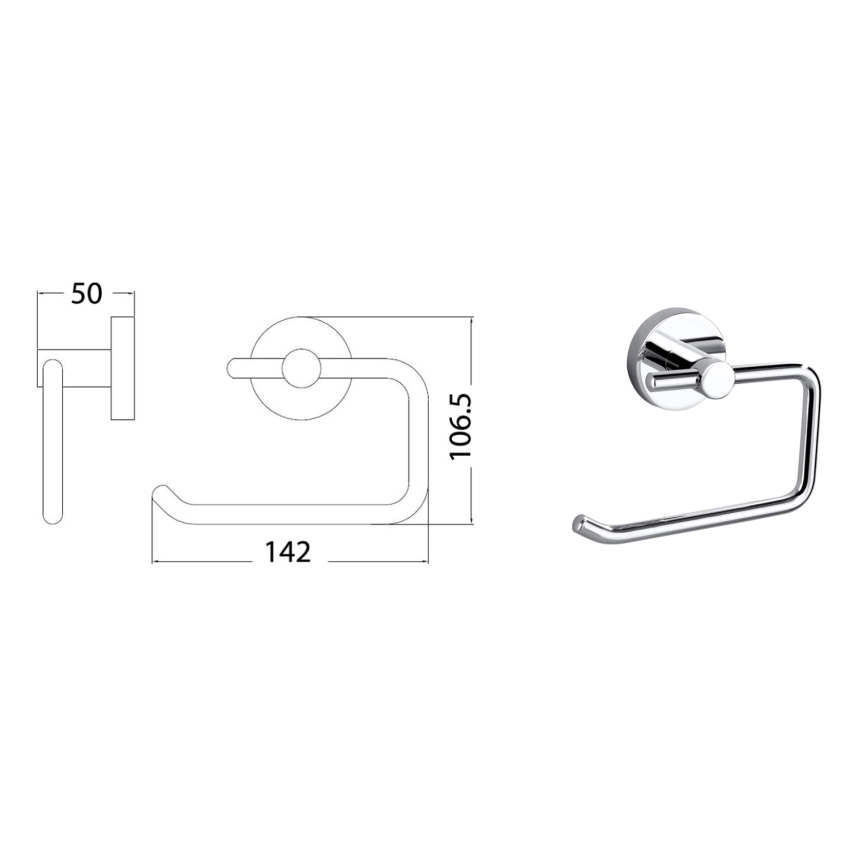 Otus Paper Holder Chrome