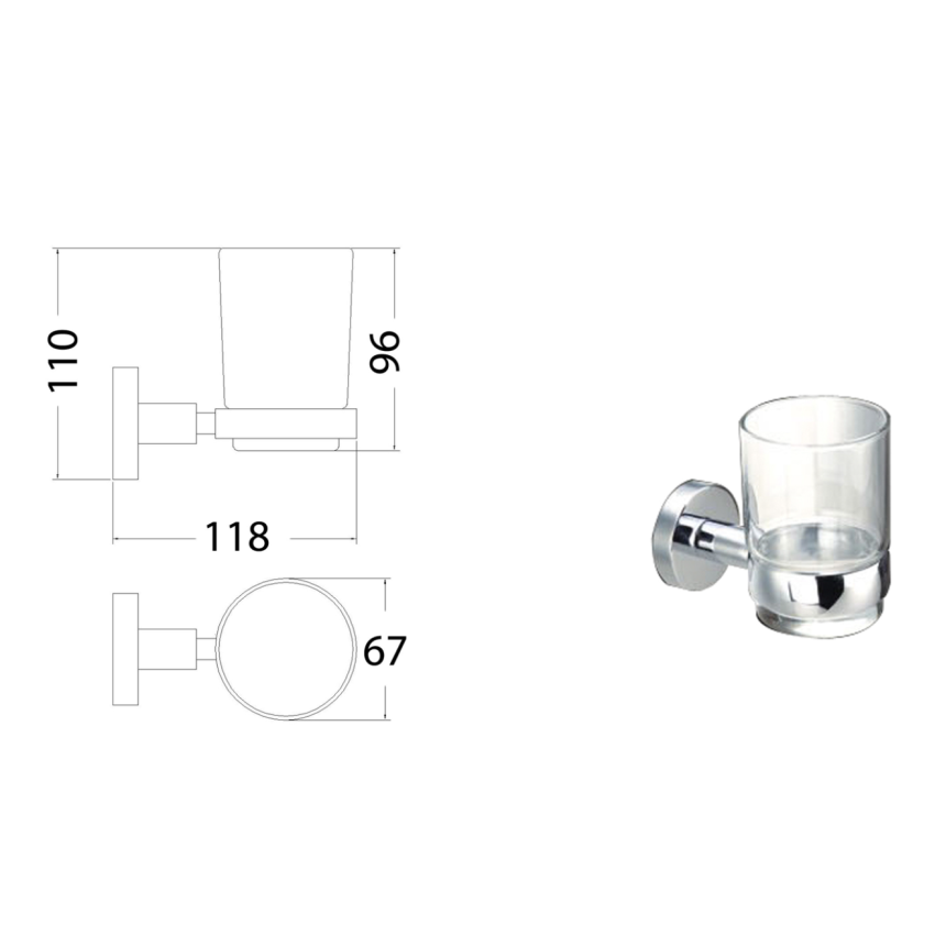 Otus Tumbler Holder Chrome