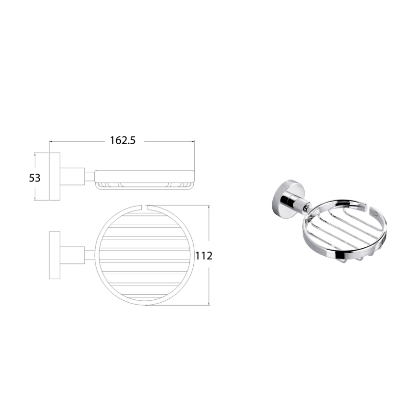 Otus Wire Soap Basket Chrome