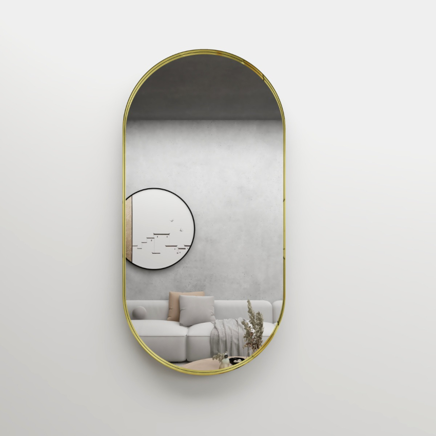 450mm Bronze Framed Bathroom Oval Mirror