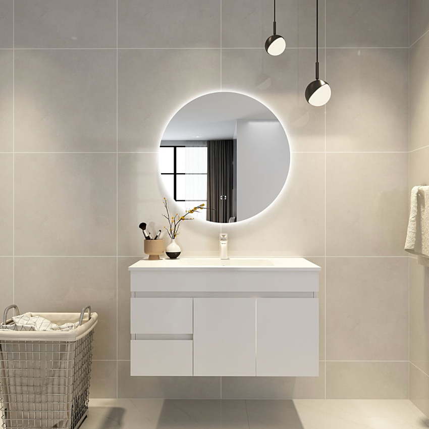 750mm Round 3 Color Backlit Bathroom LED Mirror(Touchless Sensor Switch)