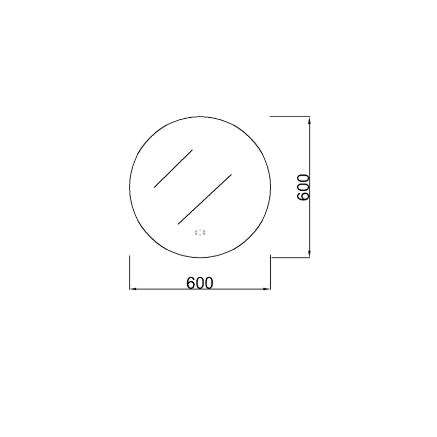 600mm Round 3 Color Backlit Bathroom LED Mirror(Touchless Sensor Switch)