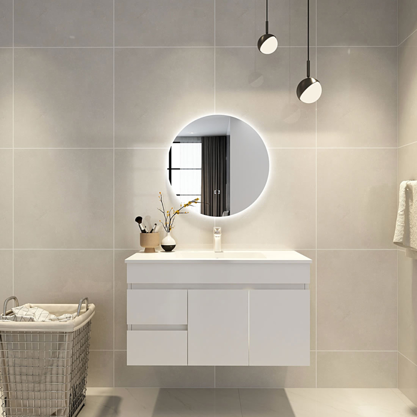 600mm Round 3 Color Backlit Bathroom LED Mirror(Touchless Sensor Switch)