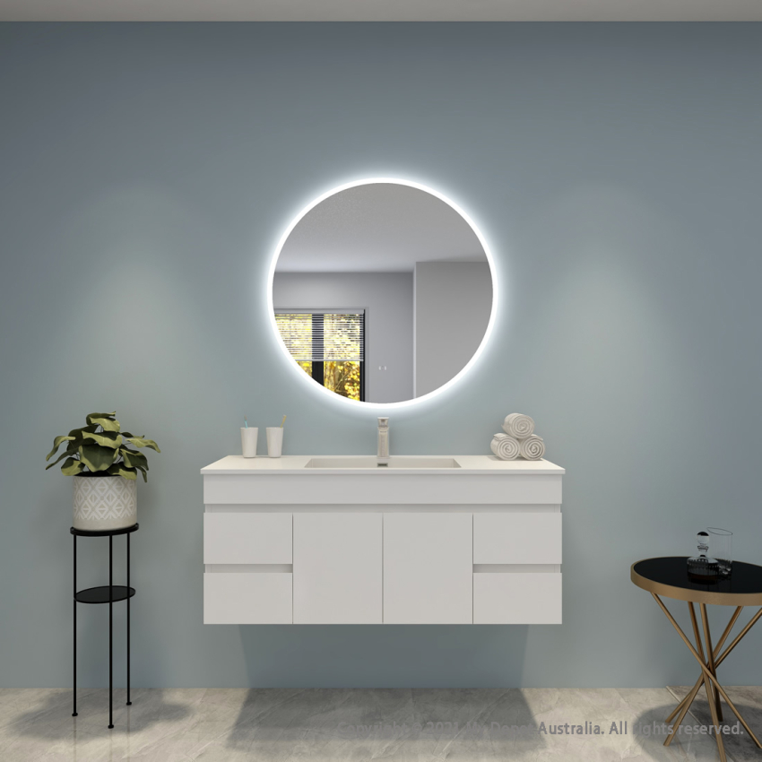 900mm Round 3 Color Frontlit Bathroom Bathroom LED Mirror(Touchless Sensor Switch)