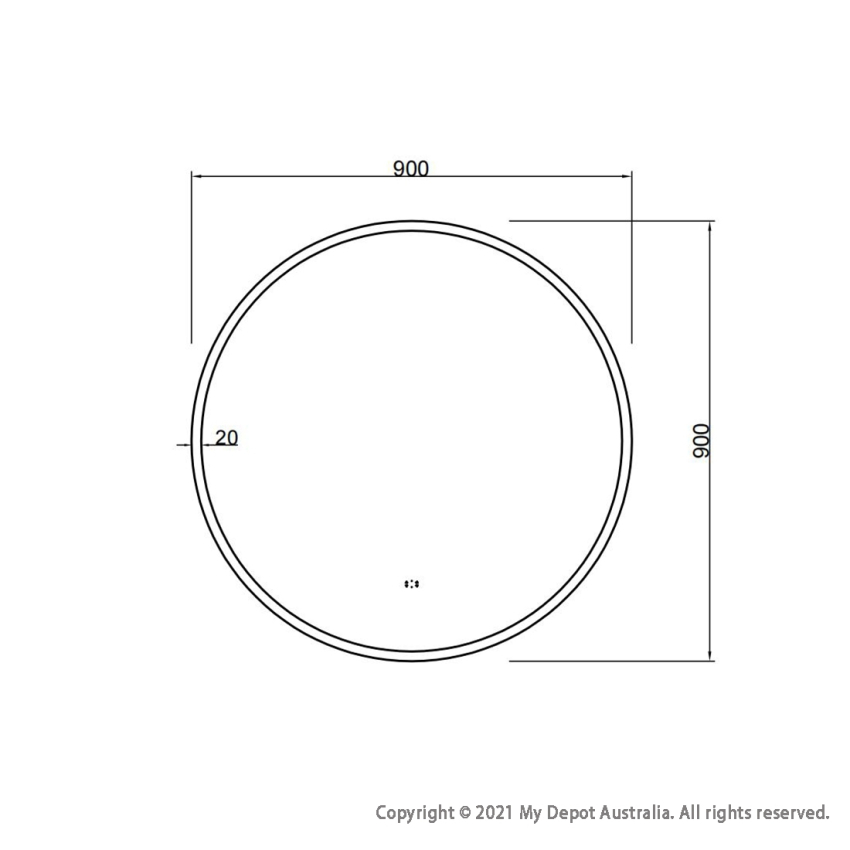900mm Round 3 Color Frontlit Bathroom Bathroom LED Mirror(Touchless Sensor Switch)