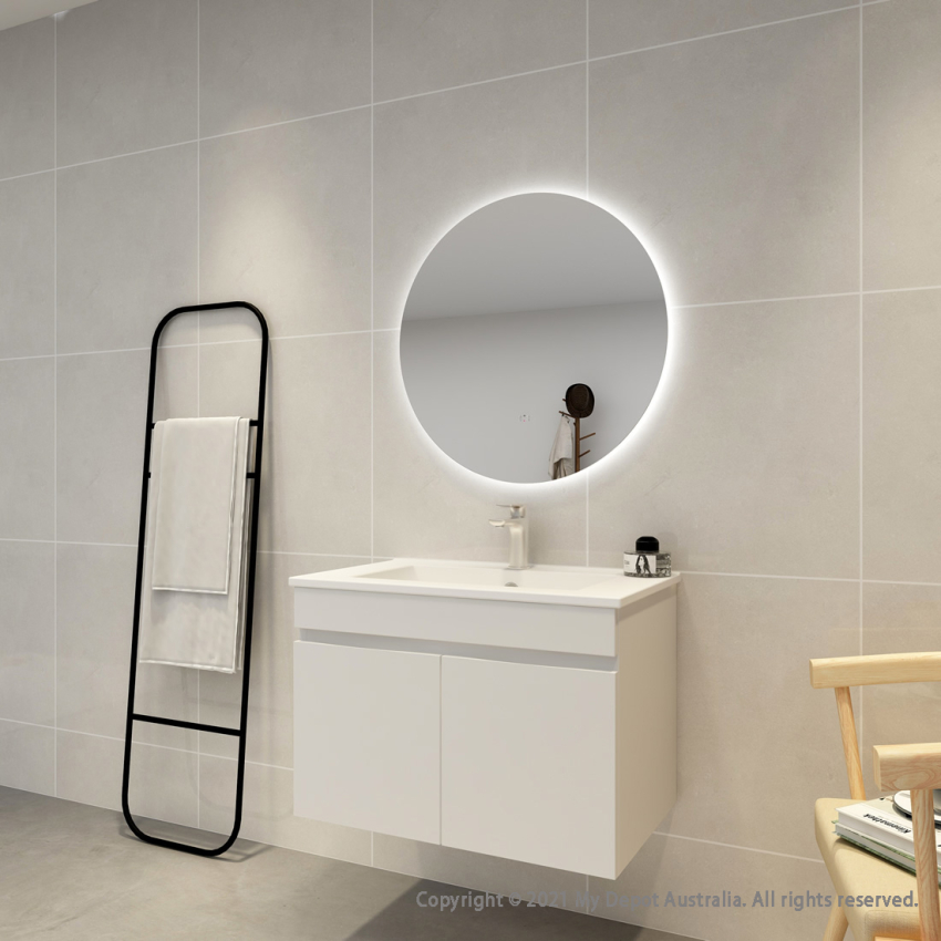 Certified Refurbished 700mm Round 3 Color Backlit Bathroom LED Mirror