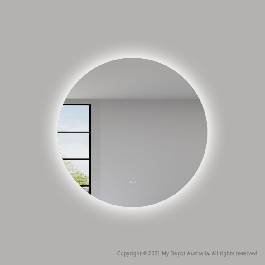 800mm Round 3 Color Backlit Bathroom LED Mirror(Touchless Sensor Switch)