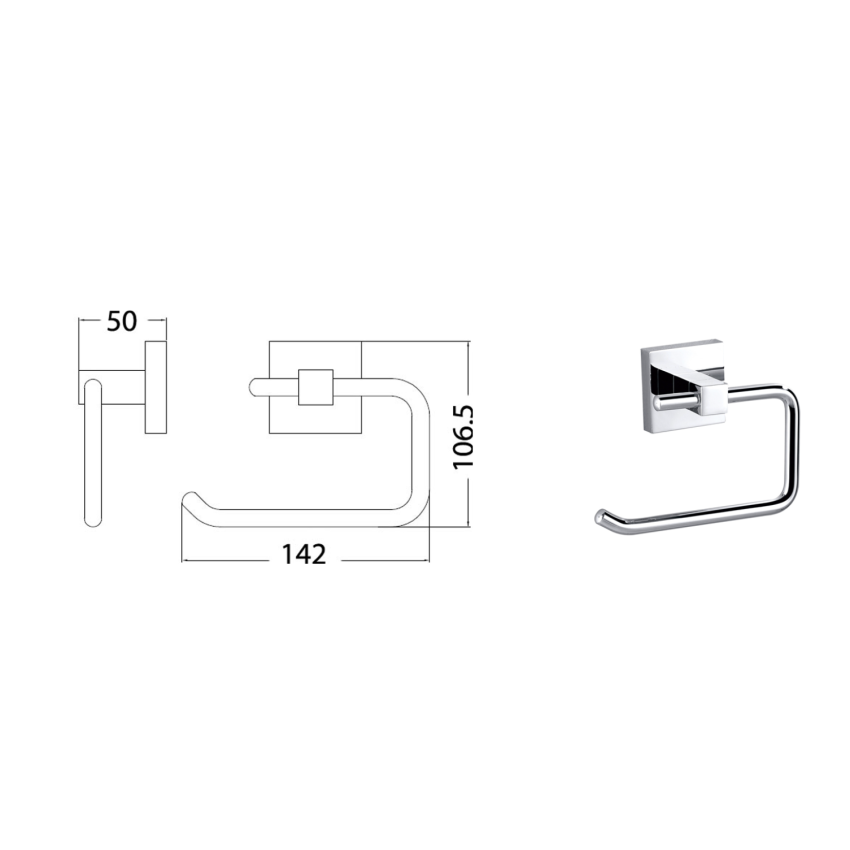 Sara Paper Holder Chrome