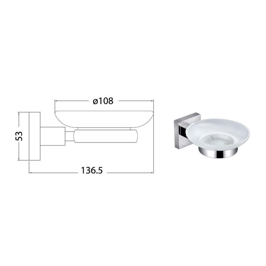 Sara Soap Dish Chrome