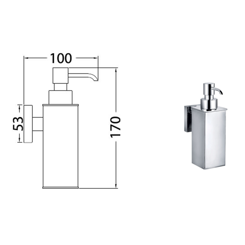 Sara Soap Disapenser Chrome