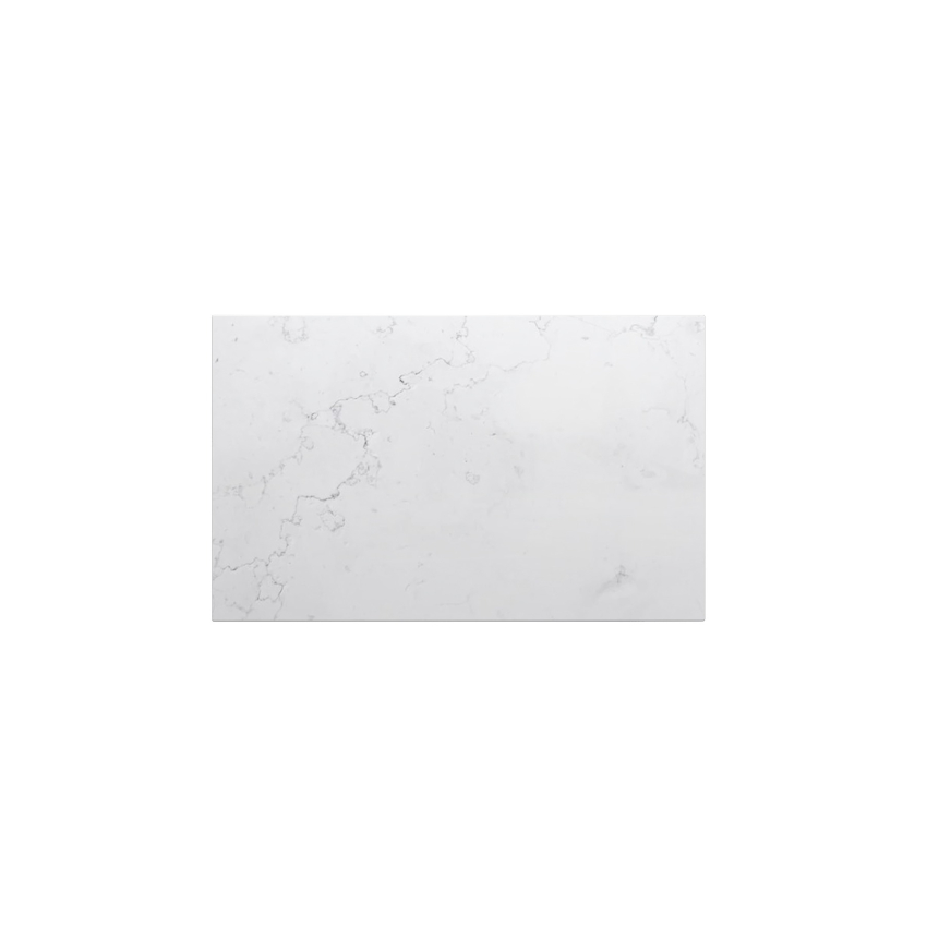 750mm Quartz Stone Top Gloss White Marble Look Silica-Free Caesarstone Benchtop