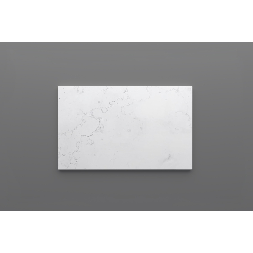 750mm Quartz Stone Top Gloss White Marble Look Silica-Free Caesarstone Benchtop
