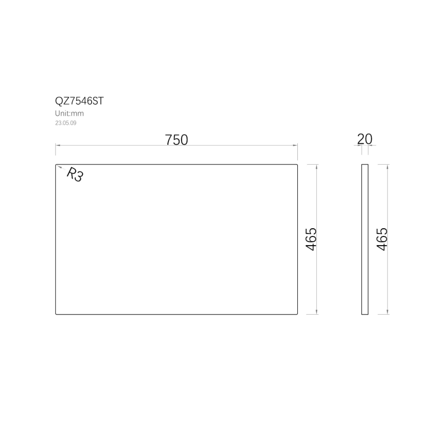 750mm Quartz Stone Top Gloss White Marble Look Silica-Free Caesarstone Benchtop