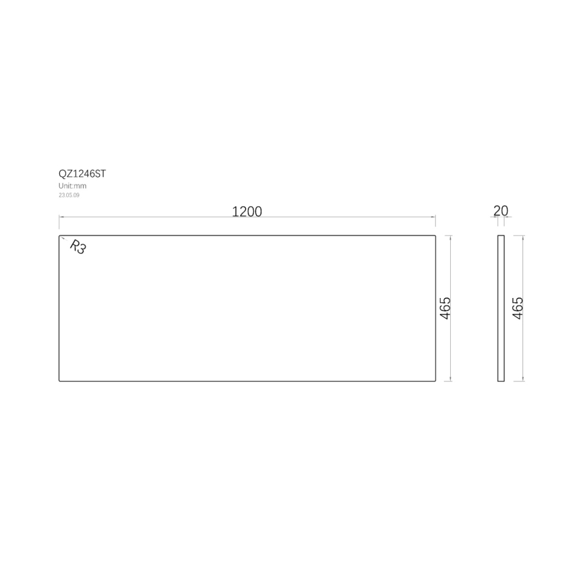 1200mm Quartz Stone Top Gloss White Marble Look Silica-Free Caesarstone Benchtop