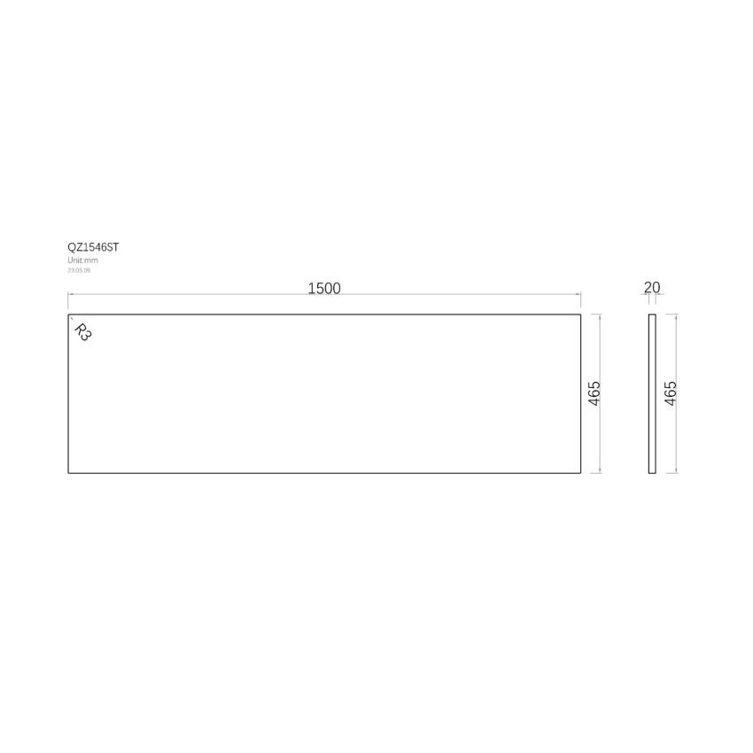 1500mm Quartz Stone Top Gloss White Marble Look Silica-Free Caesarstone Benchtop