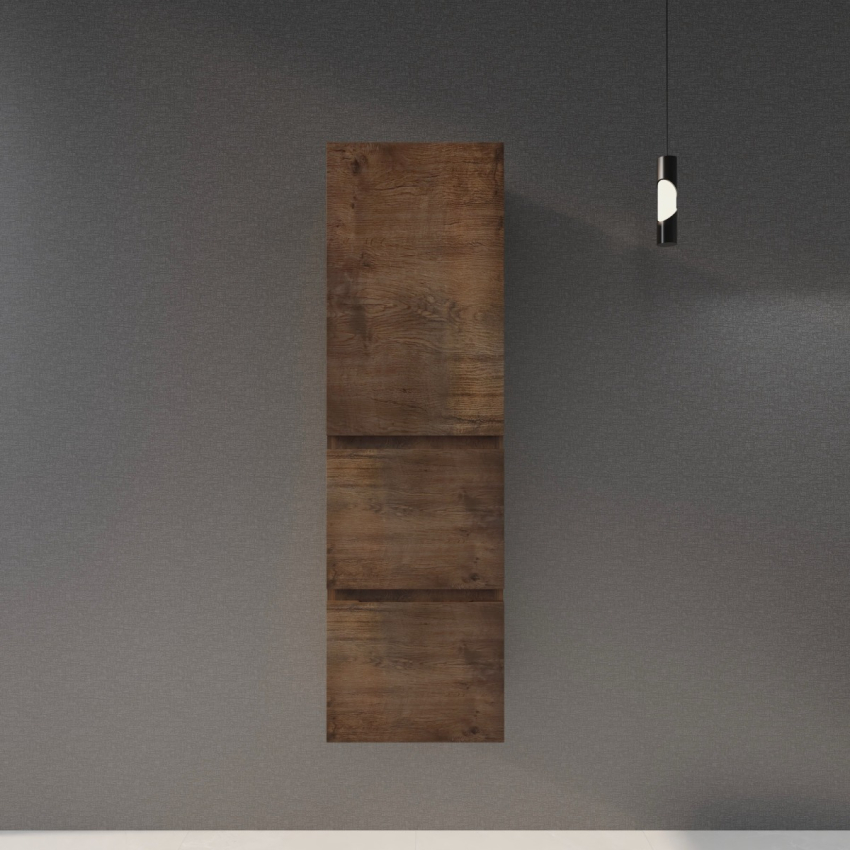 1350mm Dark Oak TT MDF 2 Drawers Single Door Tall Boy