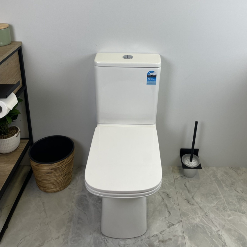 Aria Back To Wall Toilet Suite (Rimless) With Slim Pp Seat Cover(620*340*800) With Bottom Inlet Cistern T1B 
