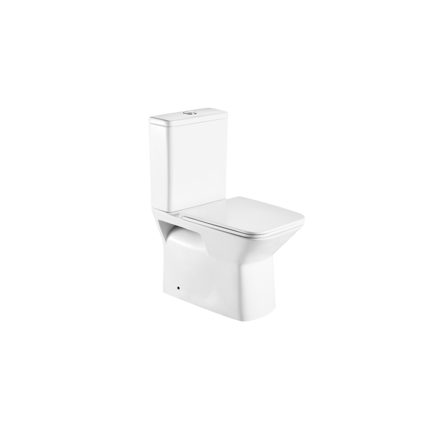 Aria Back To Wall Toilet Suite (Rimless) With Slim Pp Seat Cover(620*340*800) With Bottom Inlet Cistern T1B 