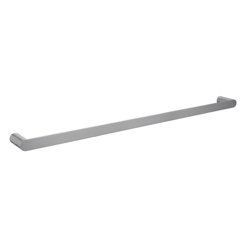 Bellino Solid Brass Brushed Nickel 800mm Single Towel Rail