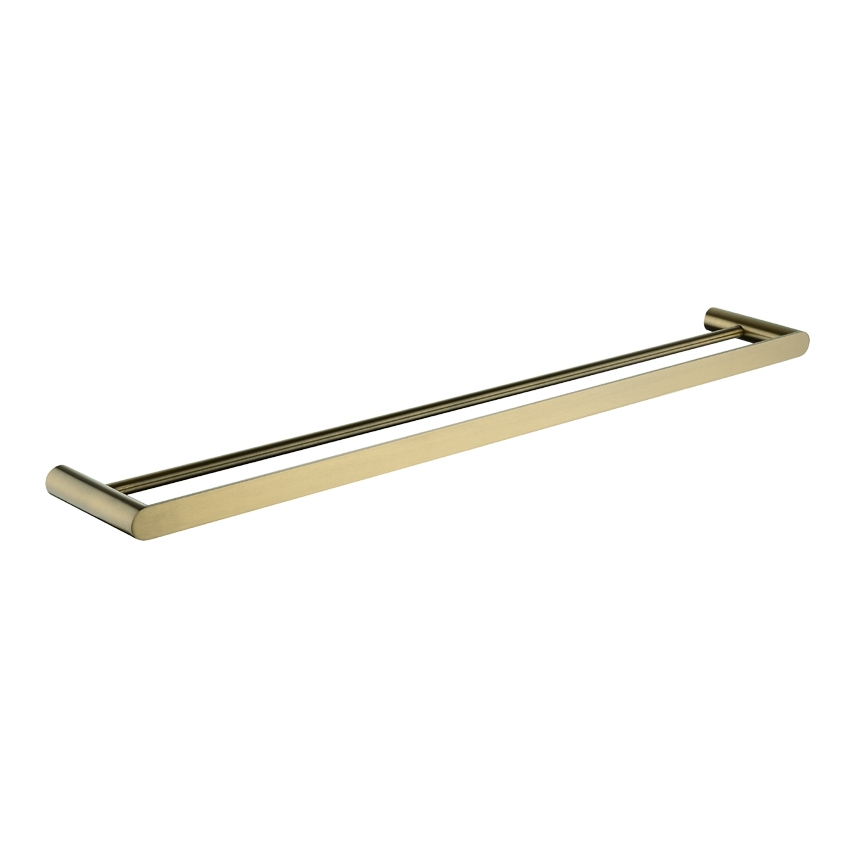 Esperia Brushed Yellow Gold Double Towel Rail 800mm